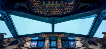 Photo of a plane military aerospace cockpit flight display defence