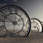 clocks in sand