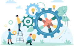 Cogs and people sustainability illo