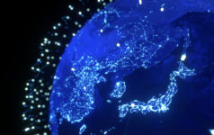 Satellite view of Asia