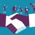 Abstract airliner constructed with glow lines. Big data. Outline wireframe concept. Travel, tourism, transport.