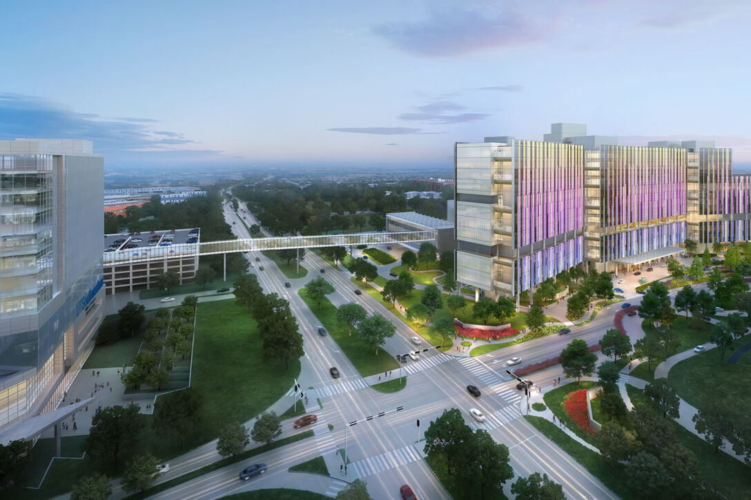 A rendering of what the new paediatric hospital campus will look like