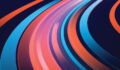Red and blue speed-blurred lines curve to the right