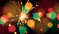 Sparklers with bokeh effect