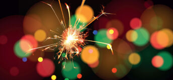 Sparklers with bokeh effect