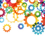 Interlocking cogs of all colours