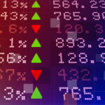Restoring the balance between public and private markets Listed stock exchange tickers display rising and falling prices, for the Private Markets 2030 Public Markets theme