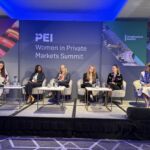 Panellists on stage at PEI Group's Women in Private Markets Summit 2025