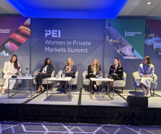 Panellists on stage at PEI Group's Women in Private Markets Summit 2025