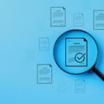 magnifying glass on note