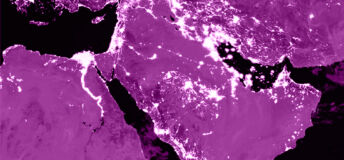Map of Middle East/Gulf States in PEI purple