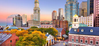 Boston, Massachusetts, USA Downtown Skyline