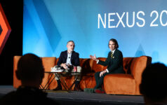 Hellman & Friedman's Patrick Healy with PEI's Philip Borel