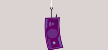 Banknote on a hook in PEI colours