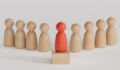 Wooden figures line up t5