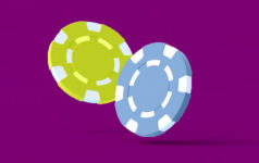 An illustration of two poker chips