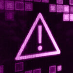 Side Letter: Tech trepidation Warning symbol in electronic format in PEI purple
