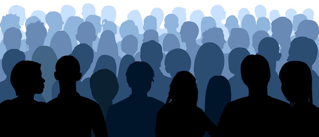 An illustration of a crowd of people