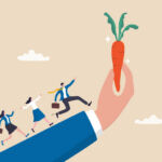 The thorny issue of LP incentivisation Three people chasing a carrot up someone's arm