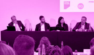 Michael Aherne, HSF Kramer; Tim Fassam, Standard Life; Tiffany Tsang, Pensions UK; Charlie Geffen, University of Surrey